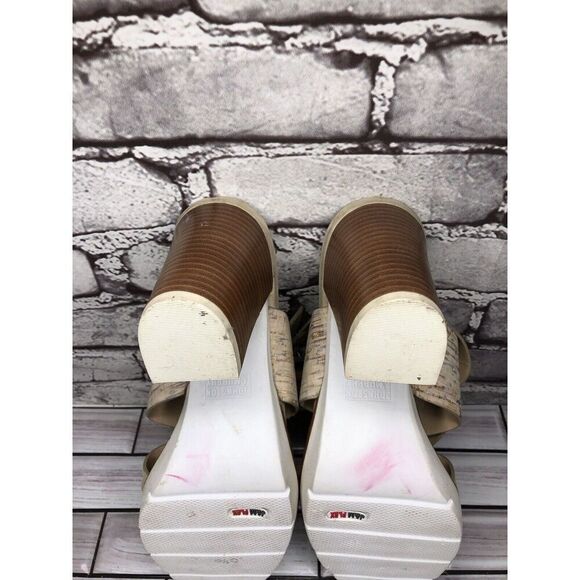 Johnston & Murphy Kayla Taupe Leather Heel Strappy Sandals Women’s Sz 9M US/40EU - Picture 10 of 16